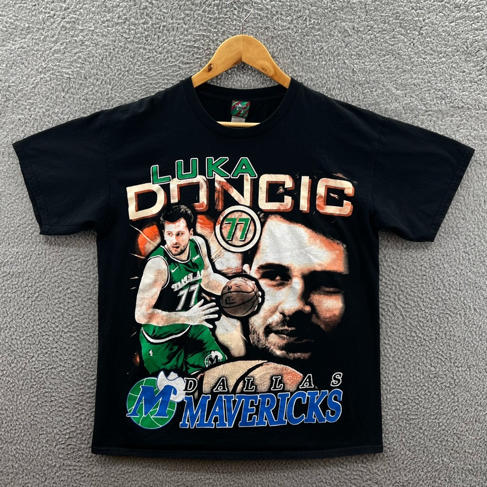 Street Couture Luka Donic Coin Basketball Rap Black T-Shirt Size XL